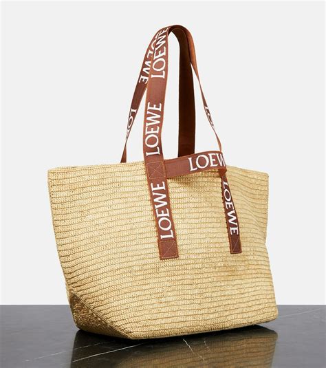 loewe's raffia tote.